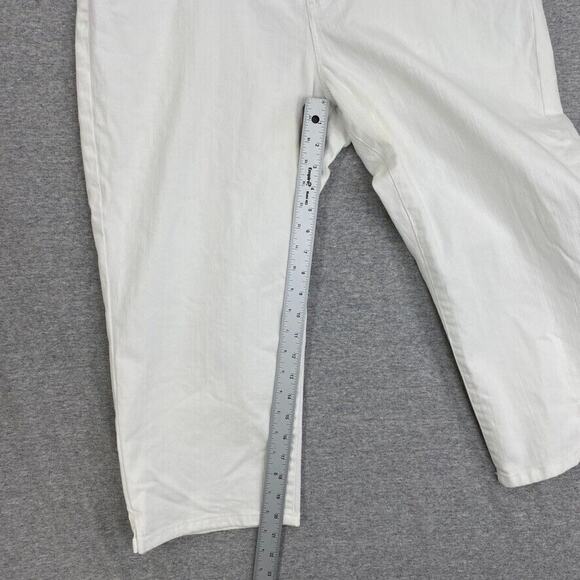Chaps Jeans Womens 16 Plus White Capris 5 Pocket Style Casual Ladies Pants - Picture 8 of 12